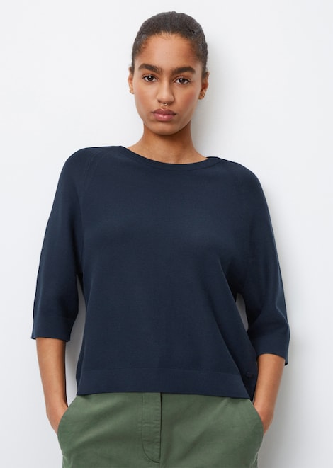 Pull-over en maille à manches courtes loose