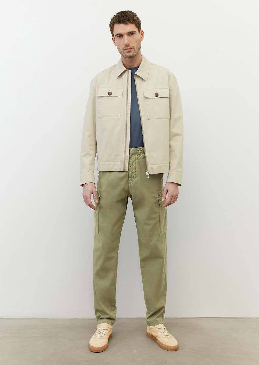 BELSBO cargo trousers made of a lightweight organic cotton and lyocell blend  - green, Chino pants