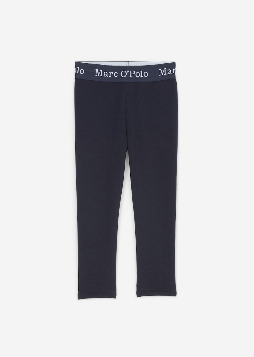 KIDS-GIRLS thermal leggings from warm cotton mix - blue, Trousers Jeans
