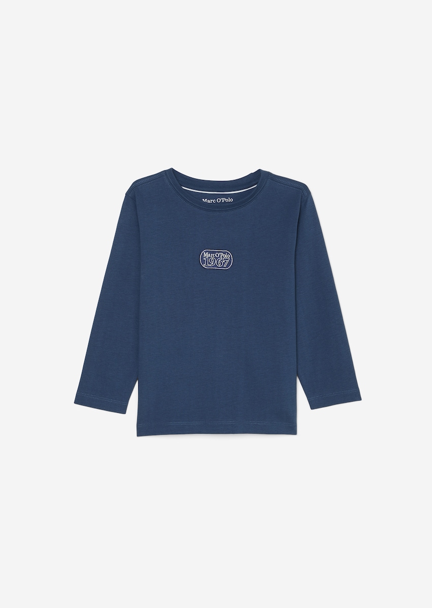 KIDS-BOYS long sleeve top with logo patch on the chest - blue, Longsleeves  Sweatshirts