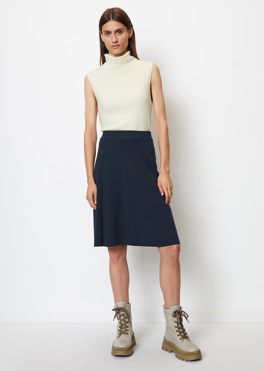 DfC Knitted Skirt A-Shape Made of organic cotton - blue | Mini-skirts |  MARC O'POLO