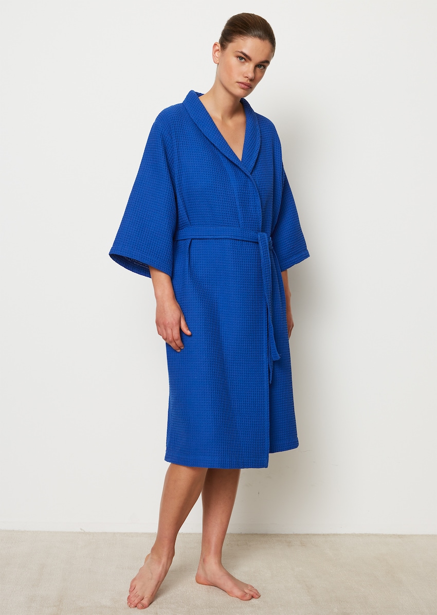 Damen-Bademantel Modell ESSENTIAL aus Waffel-Piqué - blau | Bademäntel |  MARC O\'POLO