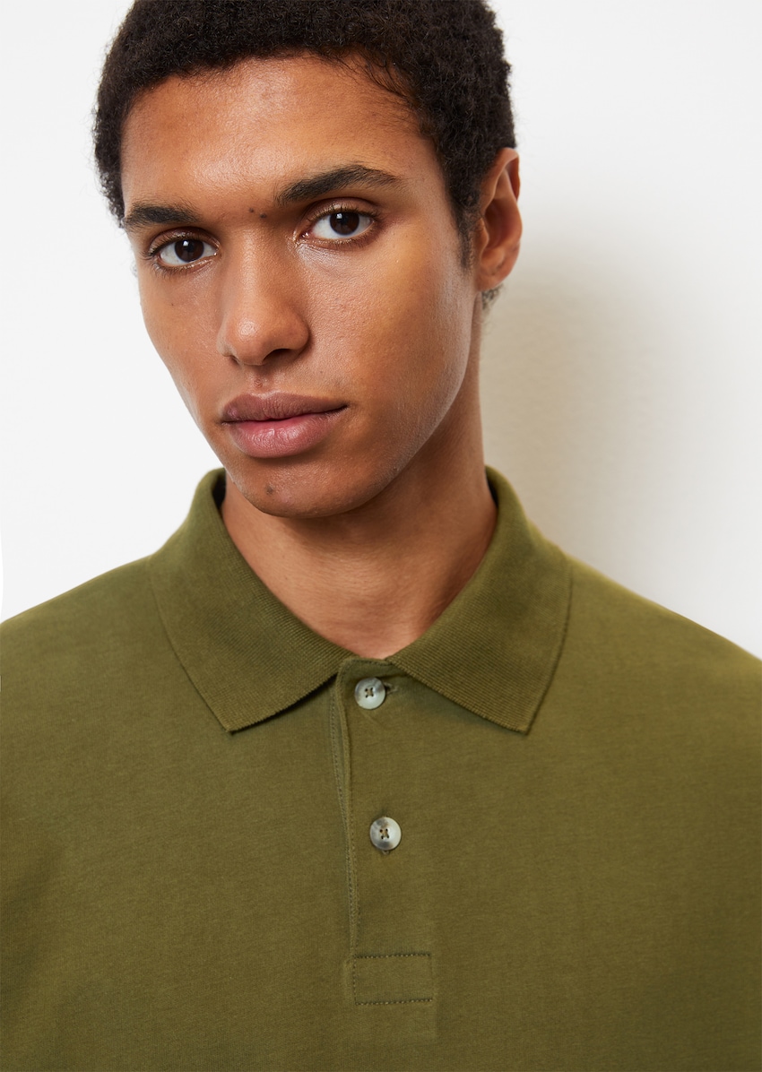 Poloshirt regular aus softem | O\'POLO grün Heavy-Jersey MARC Langarmpolos - 
