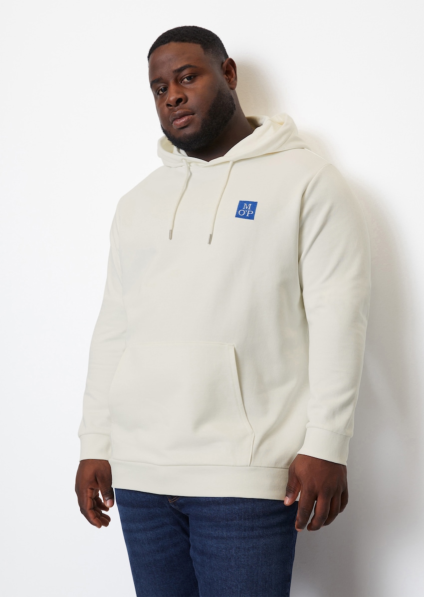Hooded sweatshirt in a regular fit Made of high-quality organic cotton -  white, Crew Neck Sweater