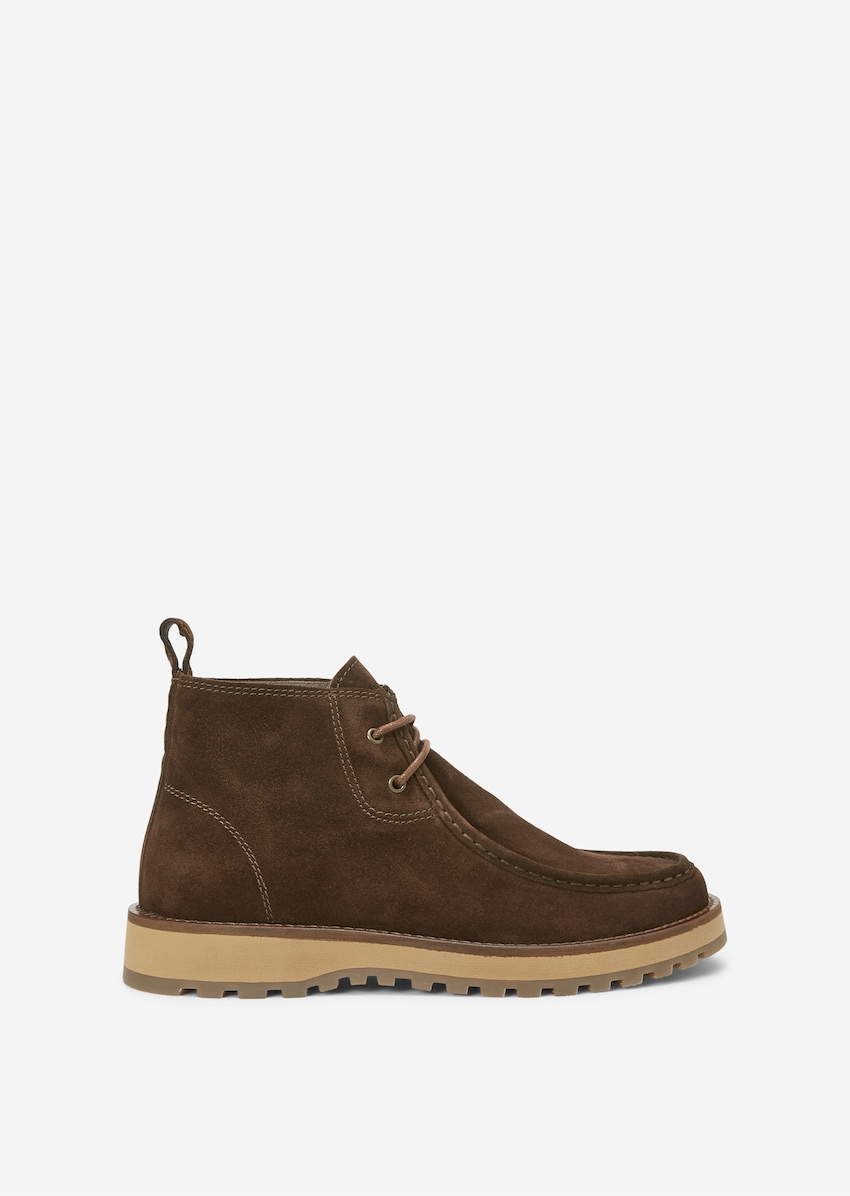 Lace-up boots in a moccasin style - brown | Boots | MARC O'POLO