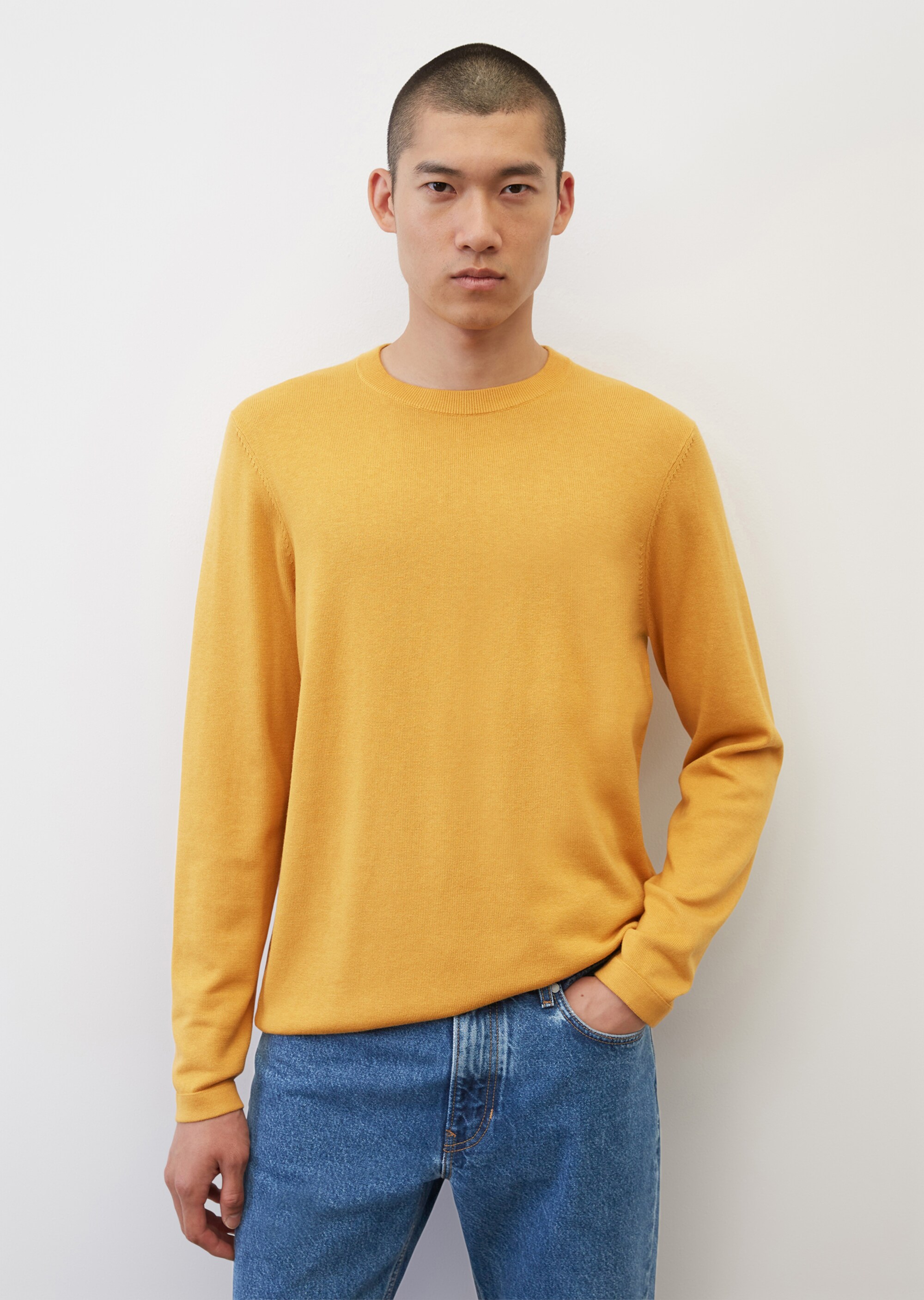Marc O\u2019Polo Gebreide trui limoen geel casual uitstraling Mode Sweaters Gebreide truien Marc O’Polo 