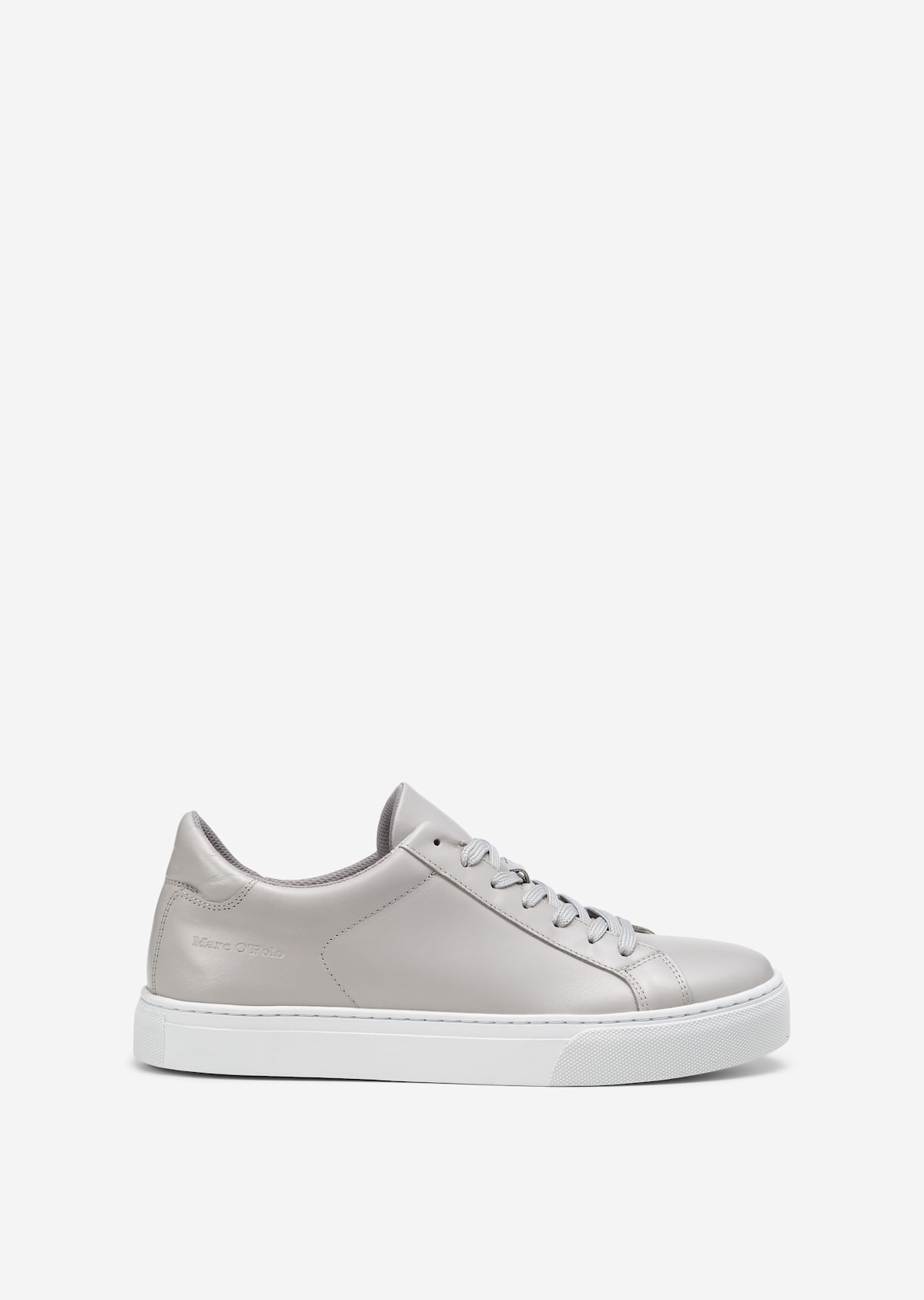 Cup sole sneaker made from fine cowhide nappa leather - gray | Sneakers ...