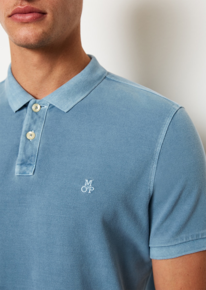 Kurzarm-Poloshirt Piqué regular aus Bio-Baumwolle - blau | Polos | MARC  O\'POLO