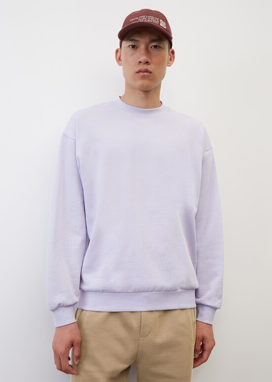 Oversized sweatshirt made of pure organic cotton - violet | Crew Neck ...
