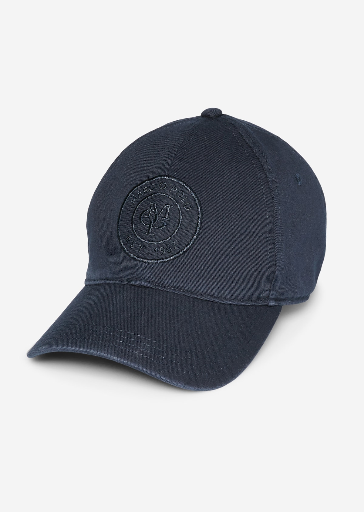 Cap with an embroidered logo - blue | Caps | MARC O’POLO