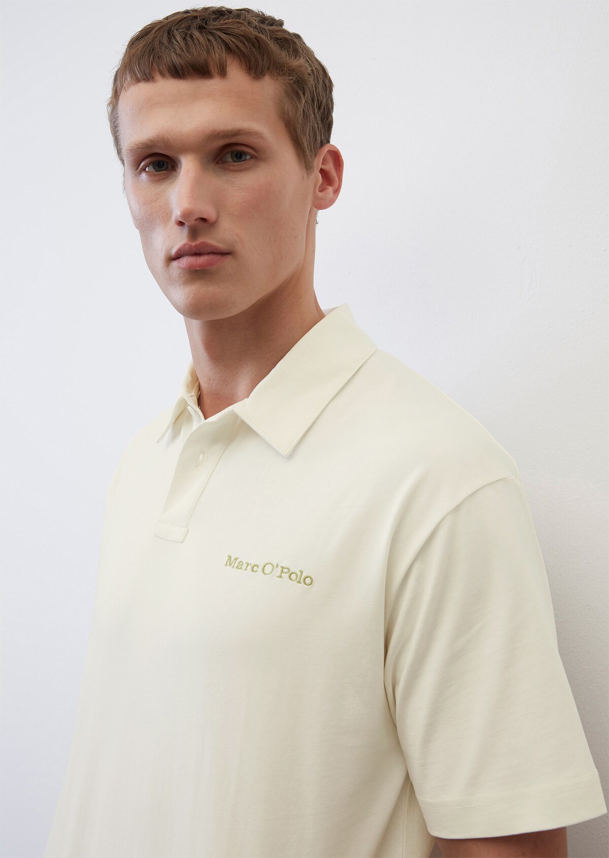 Short sleeve jersey polo shirt in a relaxed fit In heavy organic cotton ...
