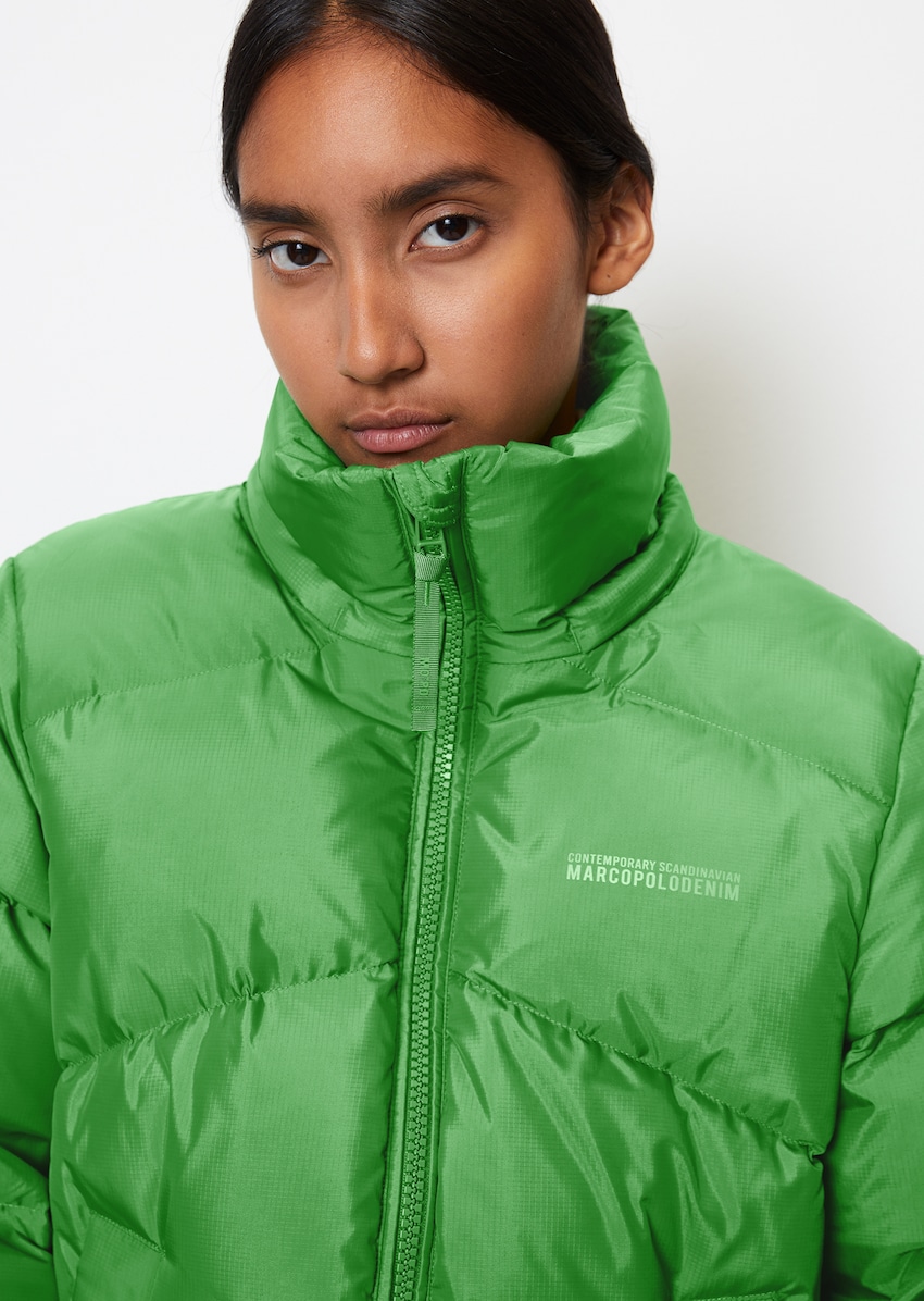 Daunen-Pufferjacke mit abnehmbarer Kapuze aus wasserabweisendem Ripstop -  grün | Jacken | MARC O\'POLO