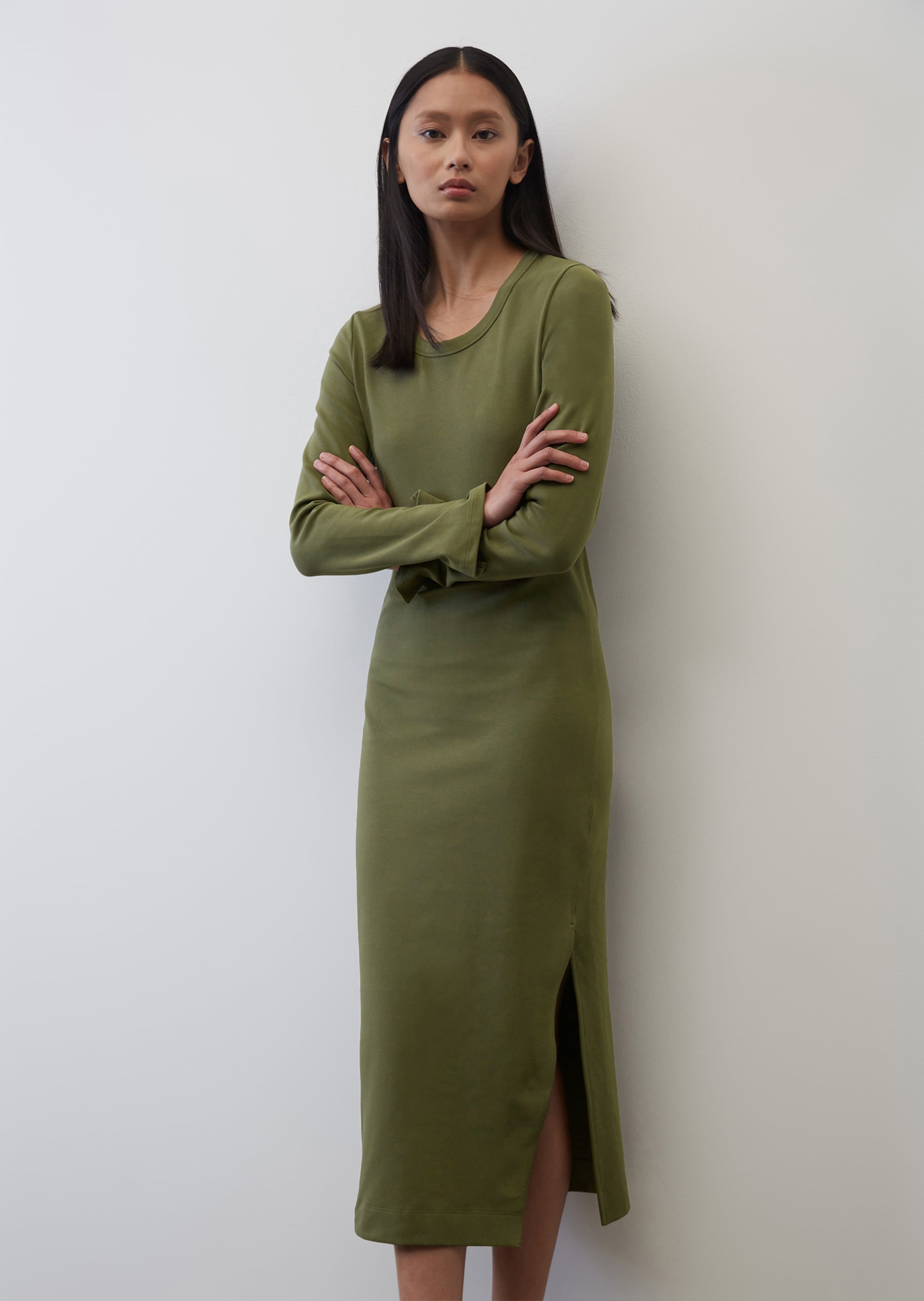 Jersey maxi dress in a slim fit Made of stretchy interlock jersey