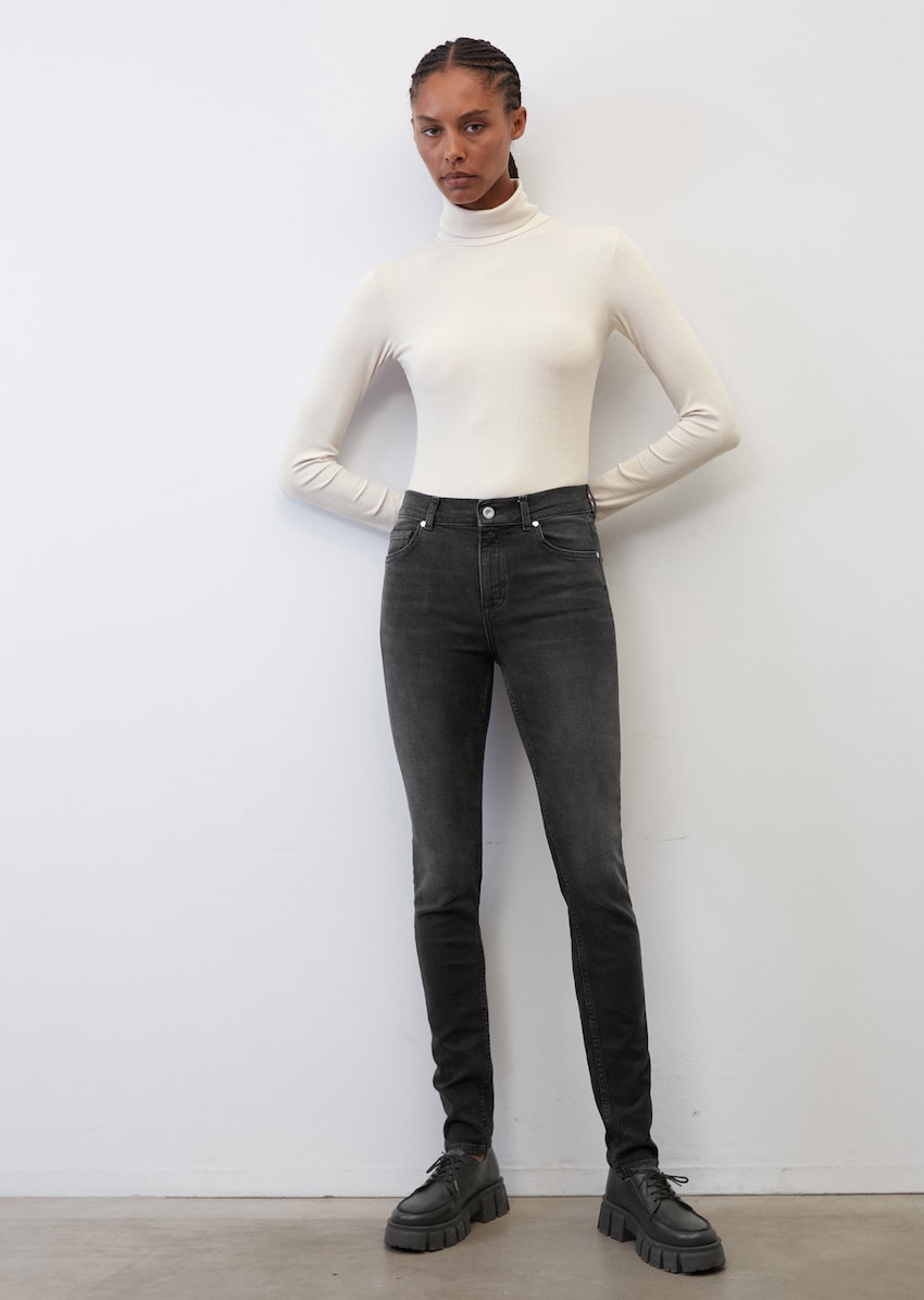 papier Onzorgvuldigheid publiek SKARA skinny high-waisted jeans In a stretchy organic cotton blend - gray |  Skinny fit | MARC O'POLO