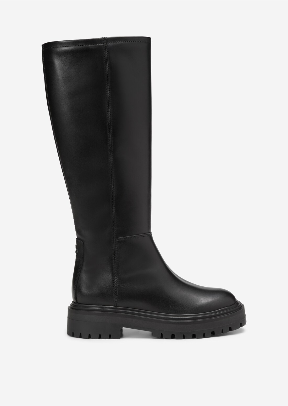 Long shaft boots made from supple calfskin - black | Booties | MARC O’POLO