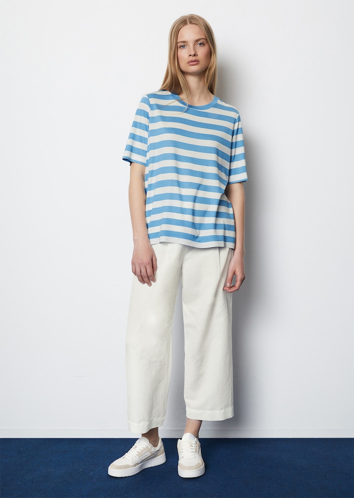 Relaxed striped T-shirt from LENZING™ ECOVERO™ - blue | Women | MARC O’POLO