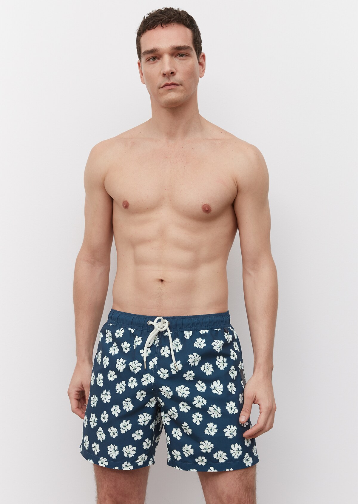 Swim shorts made from recycled polyester - blue | Bathing trunks | MARC ...