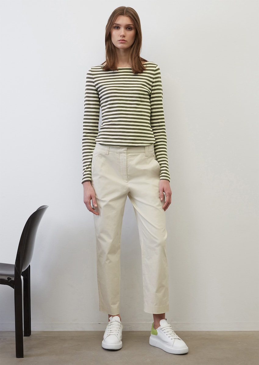 Tante Draaien Algebraïsch Striped long sleeve top, regular fit Made of organic cotton slub jersey -  green | Long sleeve | MARC O'POLO