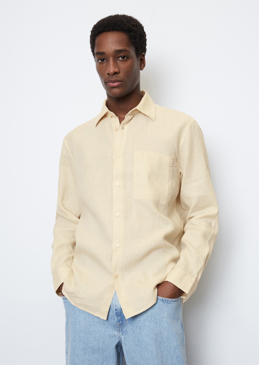 verschil Mentaliteit opschorten Overhemd met lange mouwen regular van zuiver linnen - beige | Overhemden  met lange mouwen | MARC O'POLO