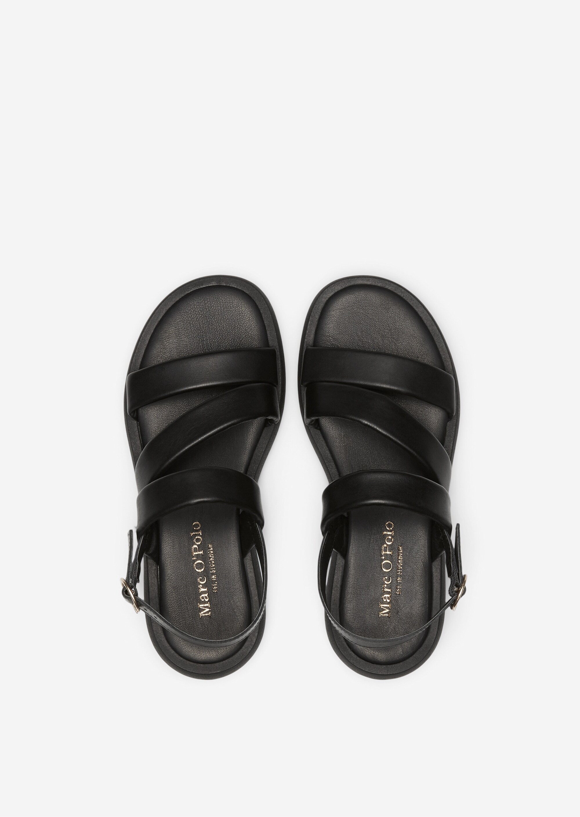 black polo sandals