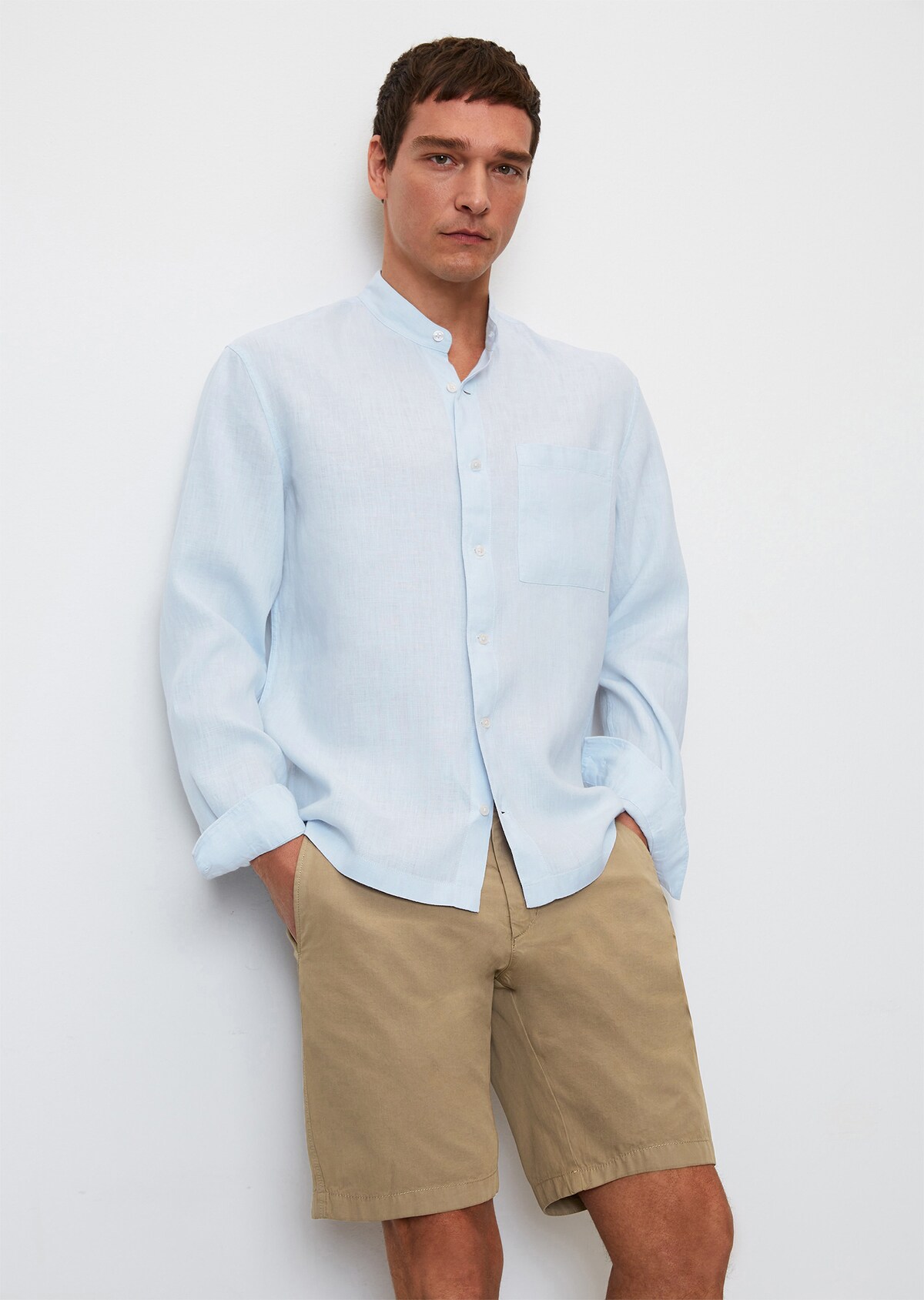 LACOSTE Men’s Regular Fit Long Sleeve Linen Shirt M - XXL RRP £120