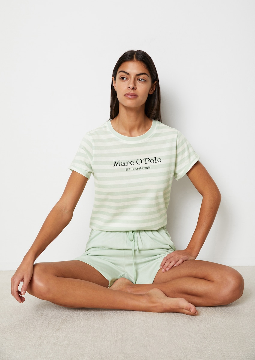 Lounge pyjama set made from soft organic cotton jersey - green, Nightwear