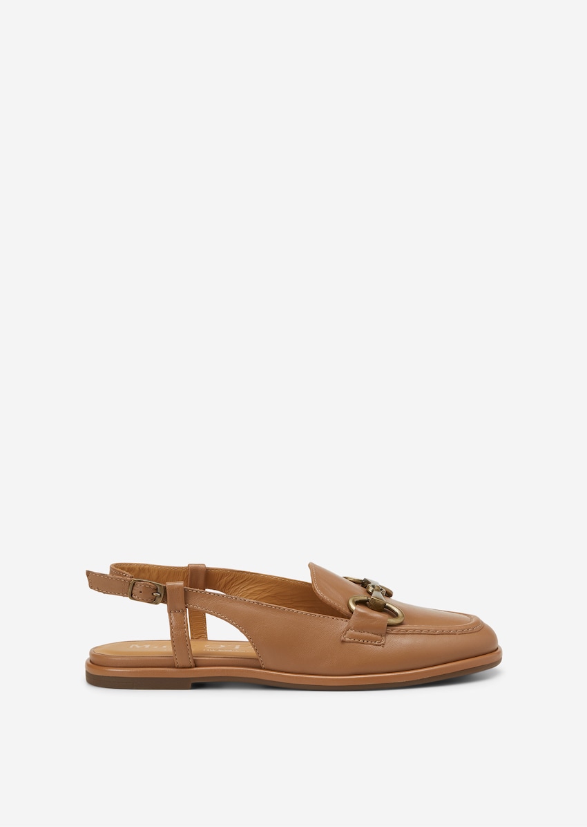 Sling loafer with snaffle buckle - brown | Loafers | MARC O’POLO