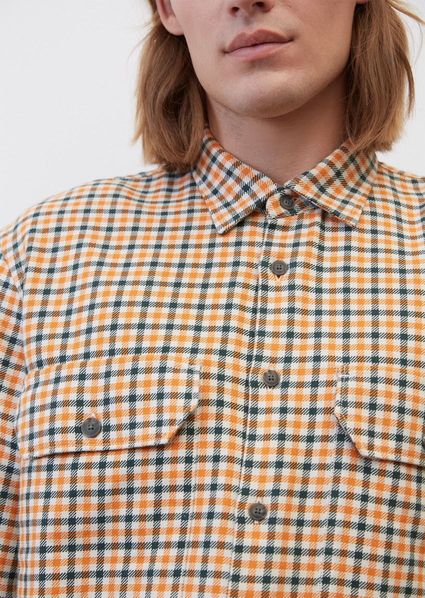 Winter-Twill Langarm-Hemd relaxed aus reiner Bio-Baumwolle - orange |  Langarmhemden | MARC O\'POLO | Hemden
