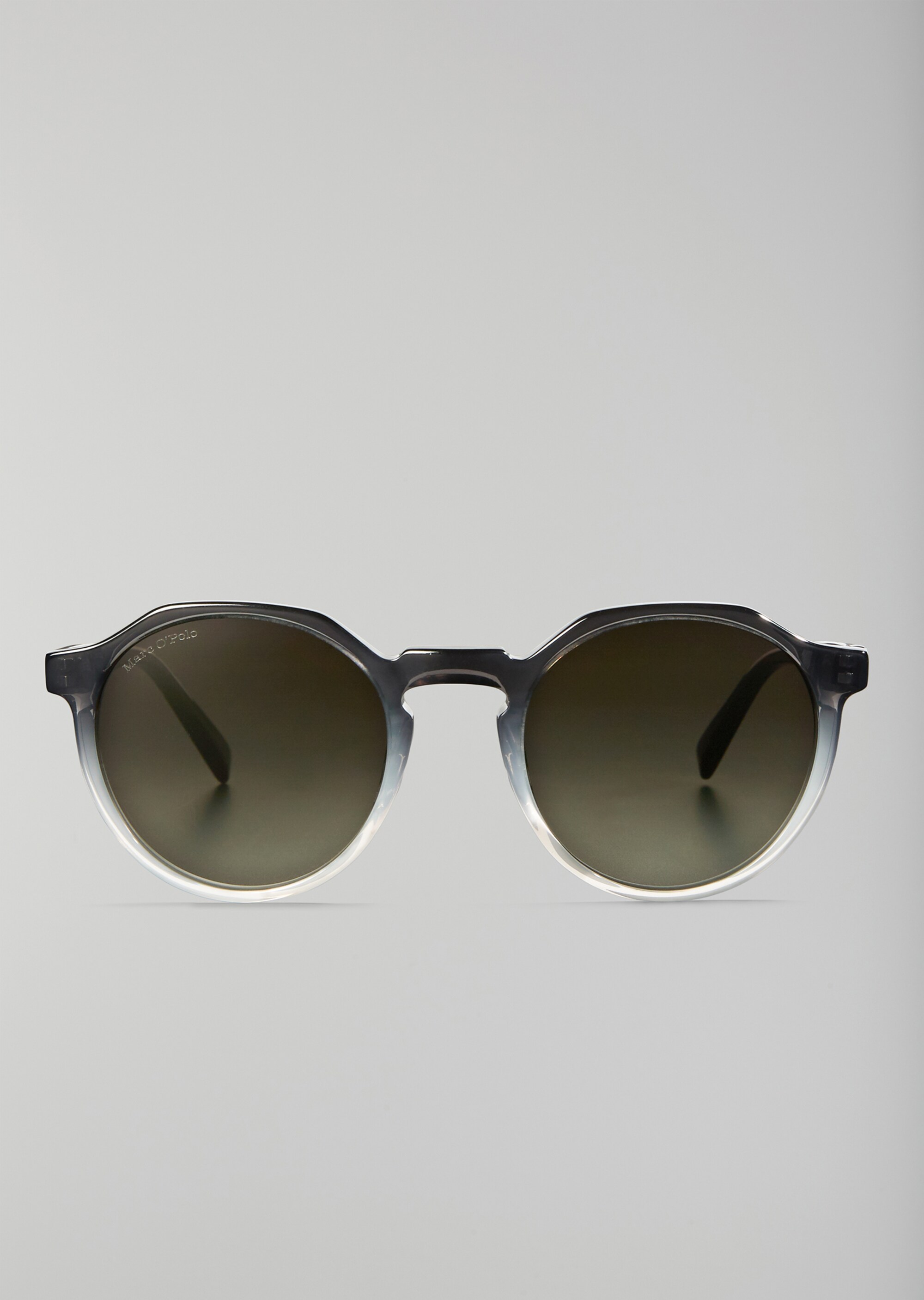 Accessoires Sonnenbrillen runde Sonnenbrillen Sonnenbrille Graublau Glas 