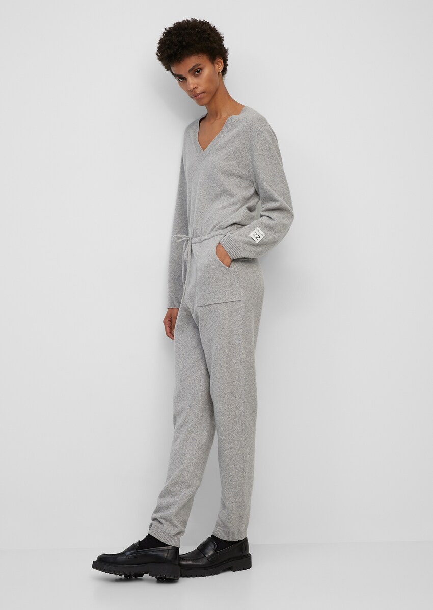 ARCHIVE knitted jumpsuit No. in a soft merino wool/cashmere wool blend - gray | Jumpsuits MARC O'POLO