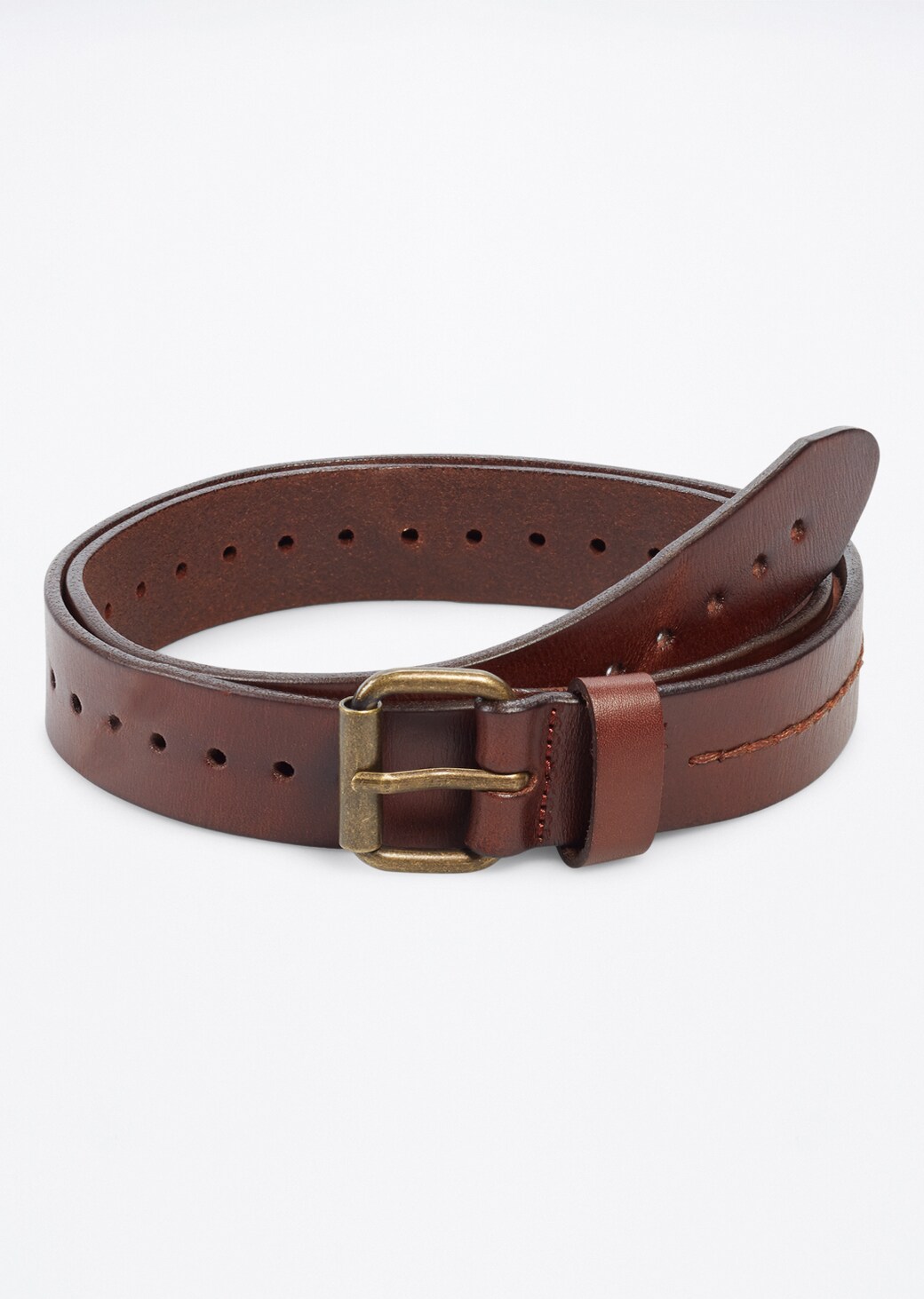 Belt made from genuine calfskin leather - brown | Belts | MARC O’POLO
