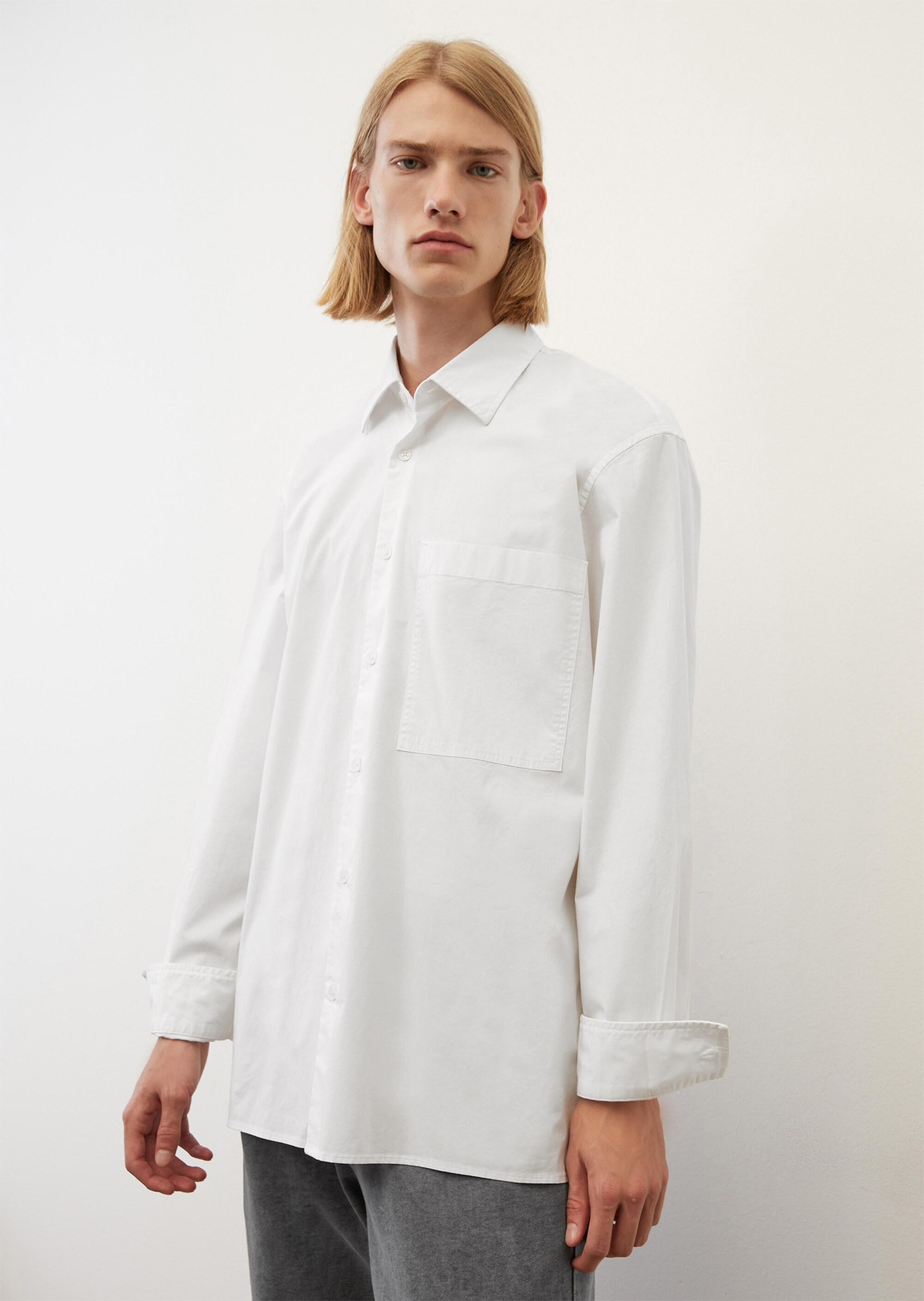 Moda Camisas Mangas largas Asos Manga larga blanco puro elegante 