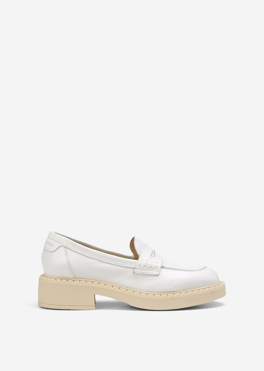 Loafer Made of soft sheepskin white | Loafers MARC