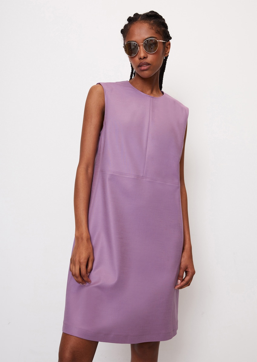 Short shift dress in an A-line design In a blend of organic cotton and  stretch viscose - violet, Summer dresses