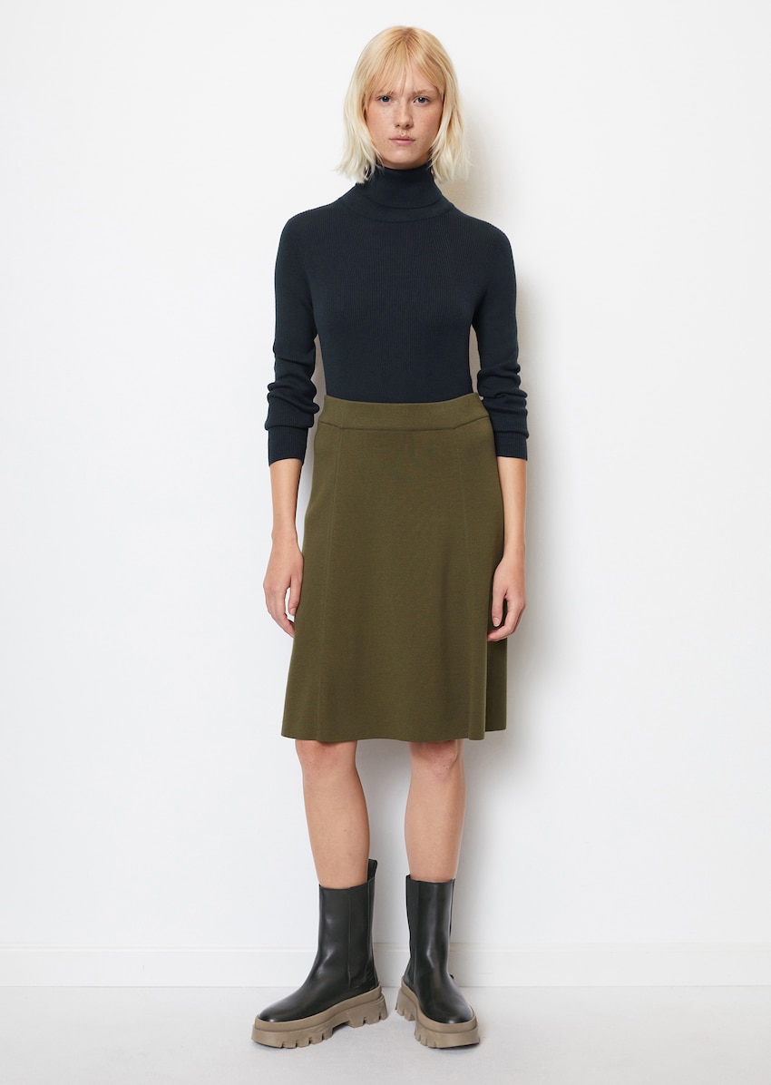 DfC Knitted Skirt A-Shape made of organic cotton - green | Mini-skirts |  MARC O\'POLO