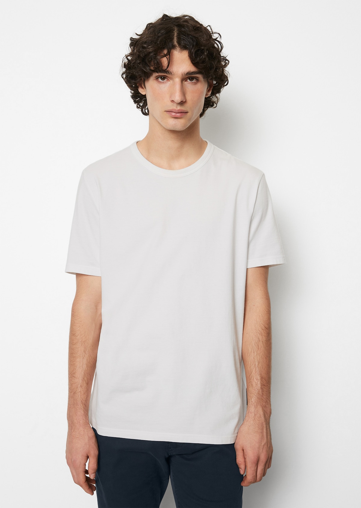 Rundhals-T-Shirt regular aus hochwertiger Baumwolle - weiß | Bekleidung |  MARC O\'POLO