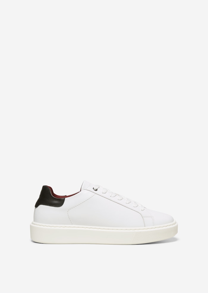 Sneaker made from fine cowhide - white | Sneakers | MARC O’POLO