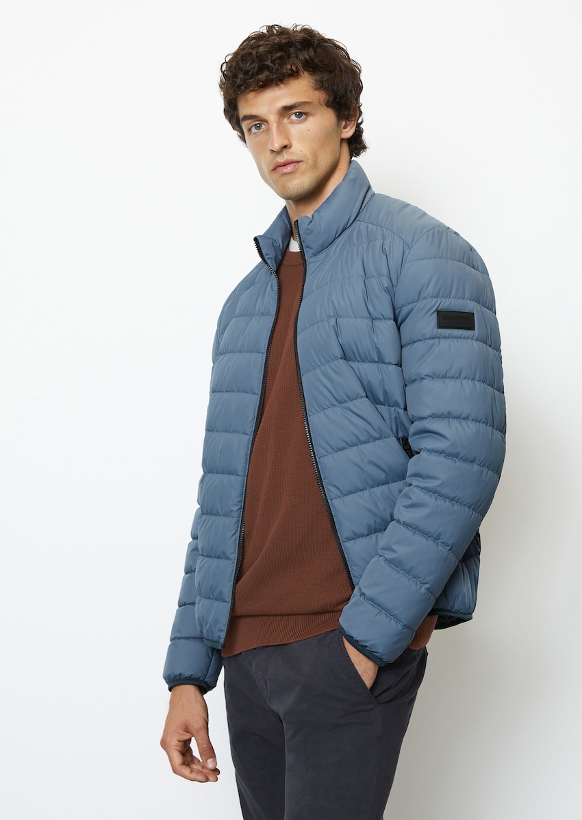 Lightweight quilted jacket made of recycled, water-repellent material -  blue | Jackets | MARC O\'POLO