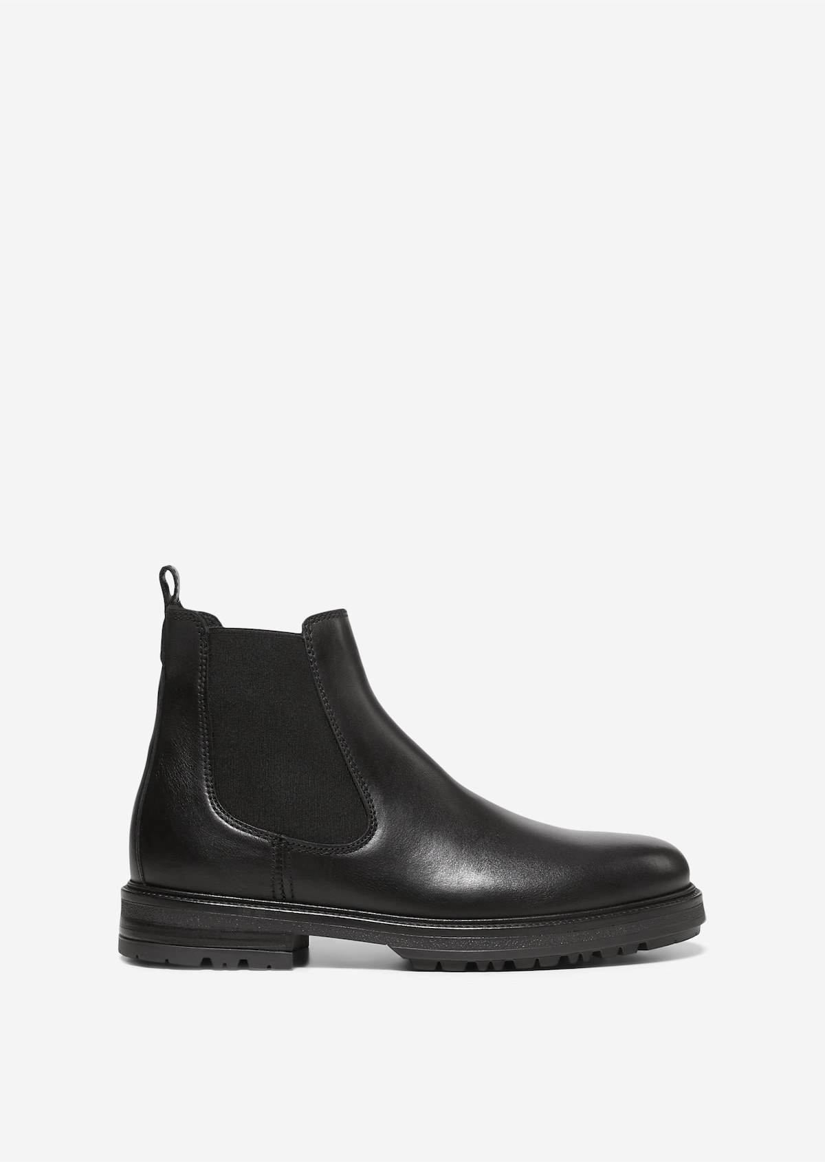 Chelsea boot made from fine cowhide - black | Chelsea boots | MARC O’POLO