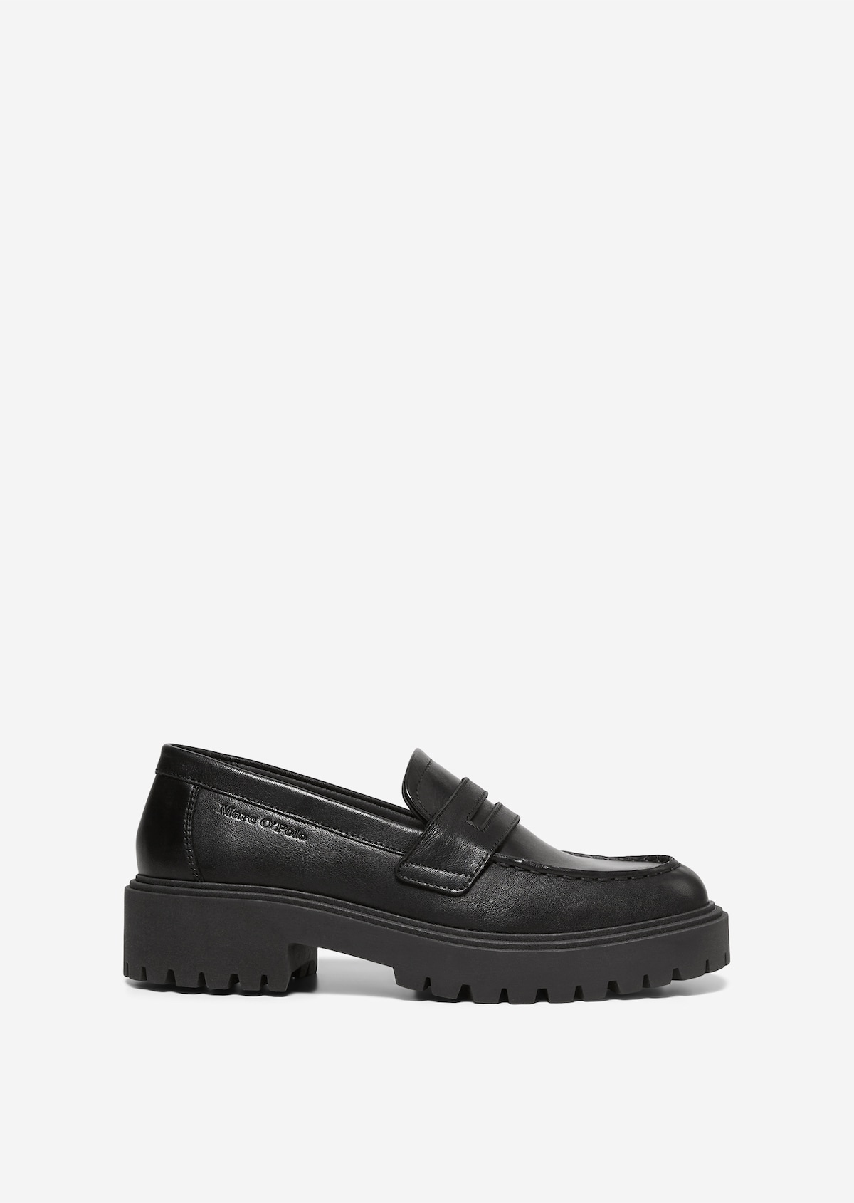 Penny loafers made from fine cowhide - black | Loafers | MARC O’POLO