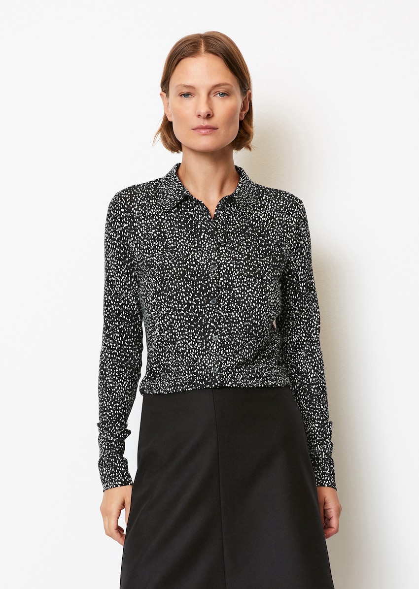 | mehrfarbig Langarm O\'POLO Jersey-Print-Bluse aus - MARC LENZING™ | ECOVERO™ regular