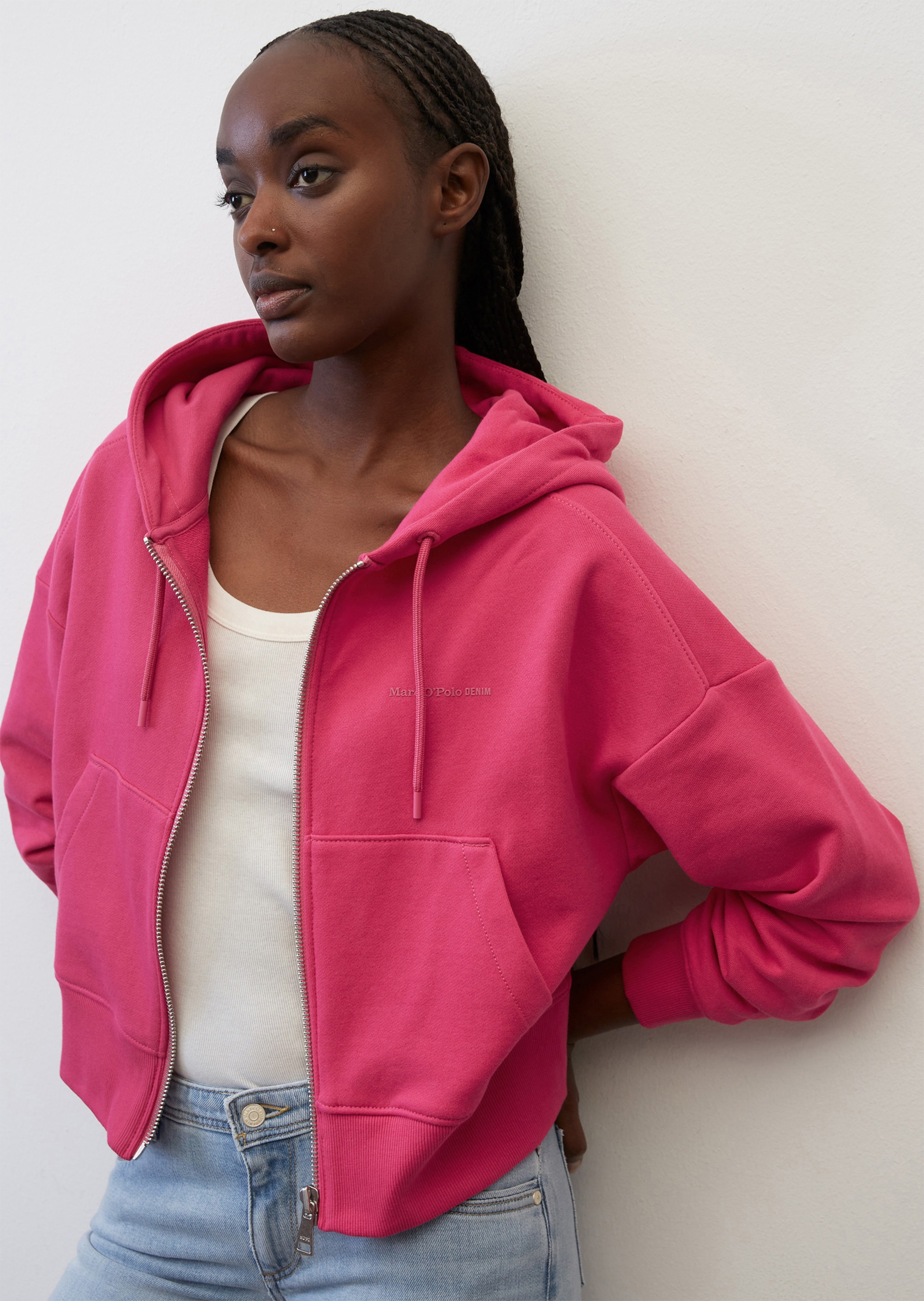 Top 125+ pink hoodie with denim jacket best