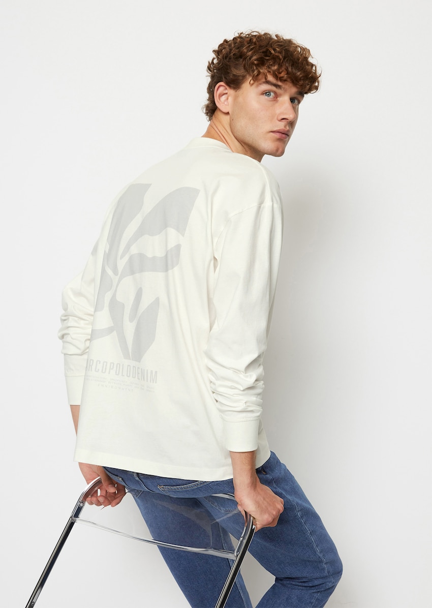 Sweatshirt relaxed with front and back print - blue