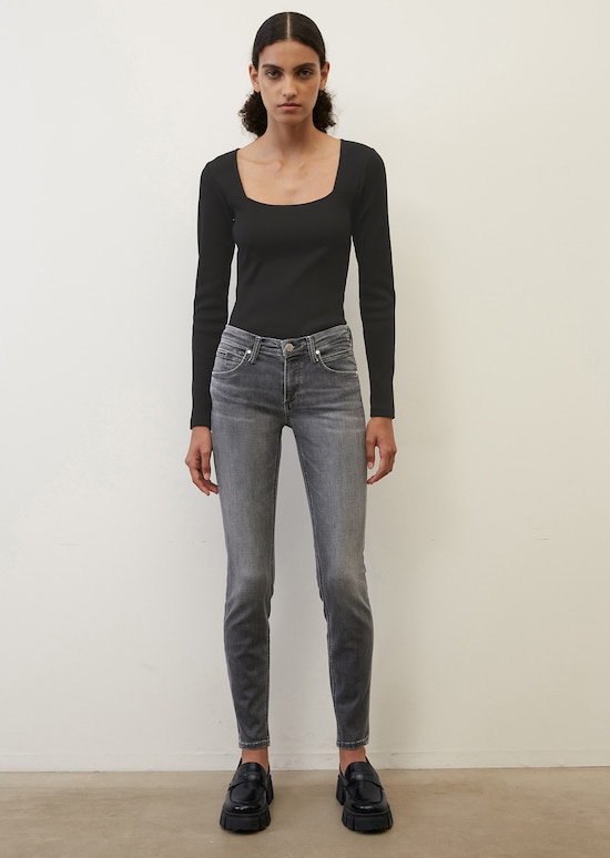 ALVA slim mid-rise jeans made of a stretchy cotton blend - gray | Slim ...