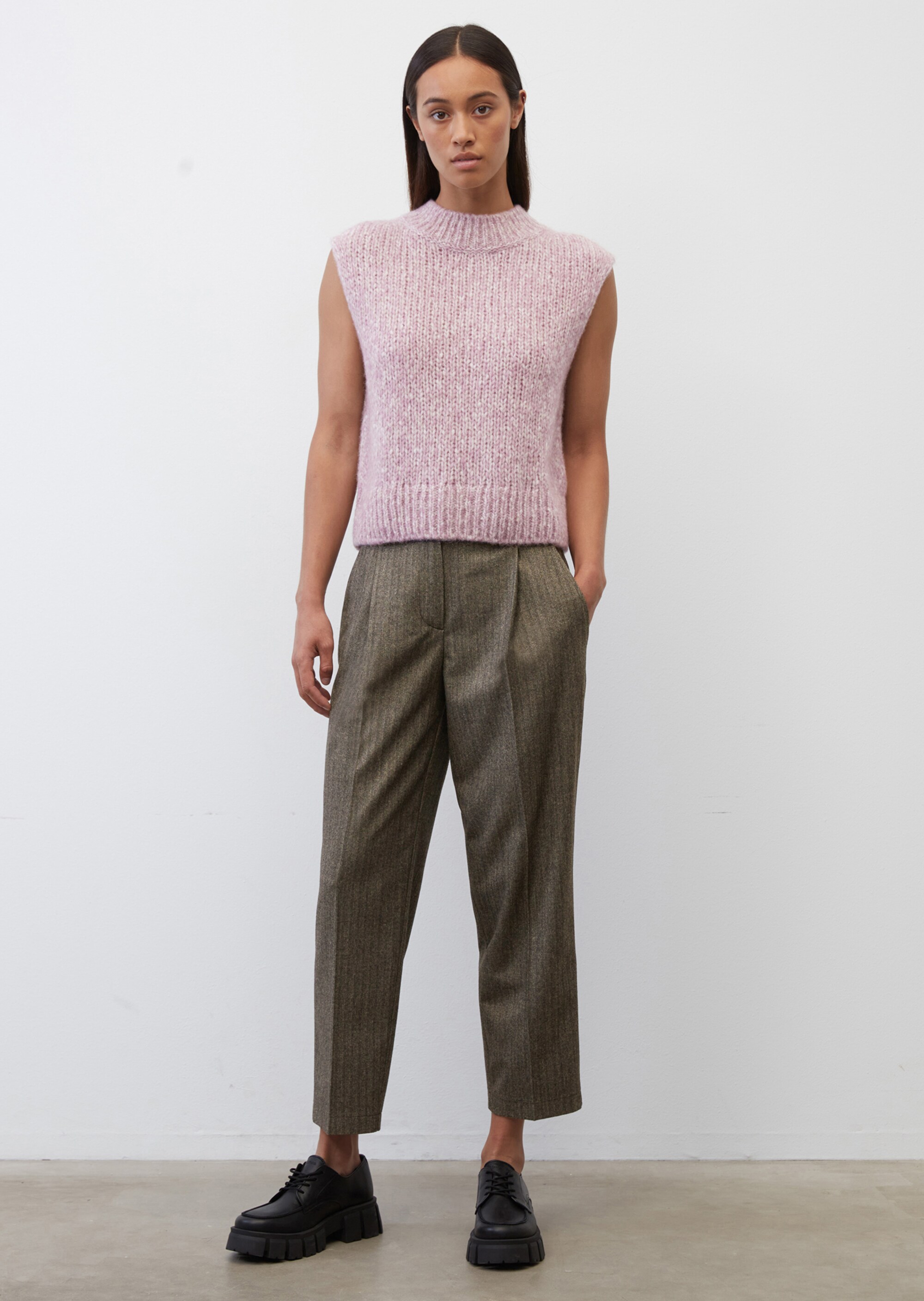 Fashion Trousers Woolen Trousers Marc O’Polo Marc O\u2019Polo Woolen Trousers light grey flecked casual look 
