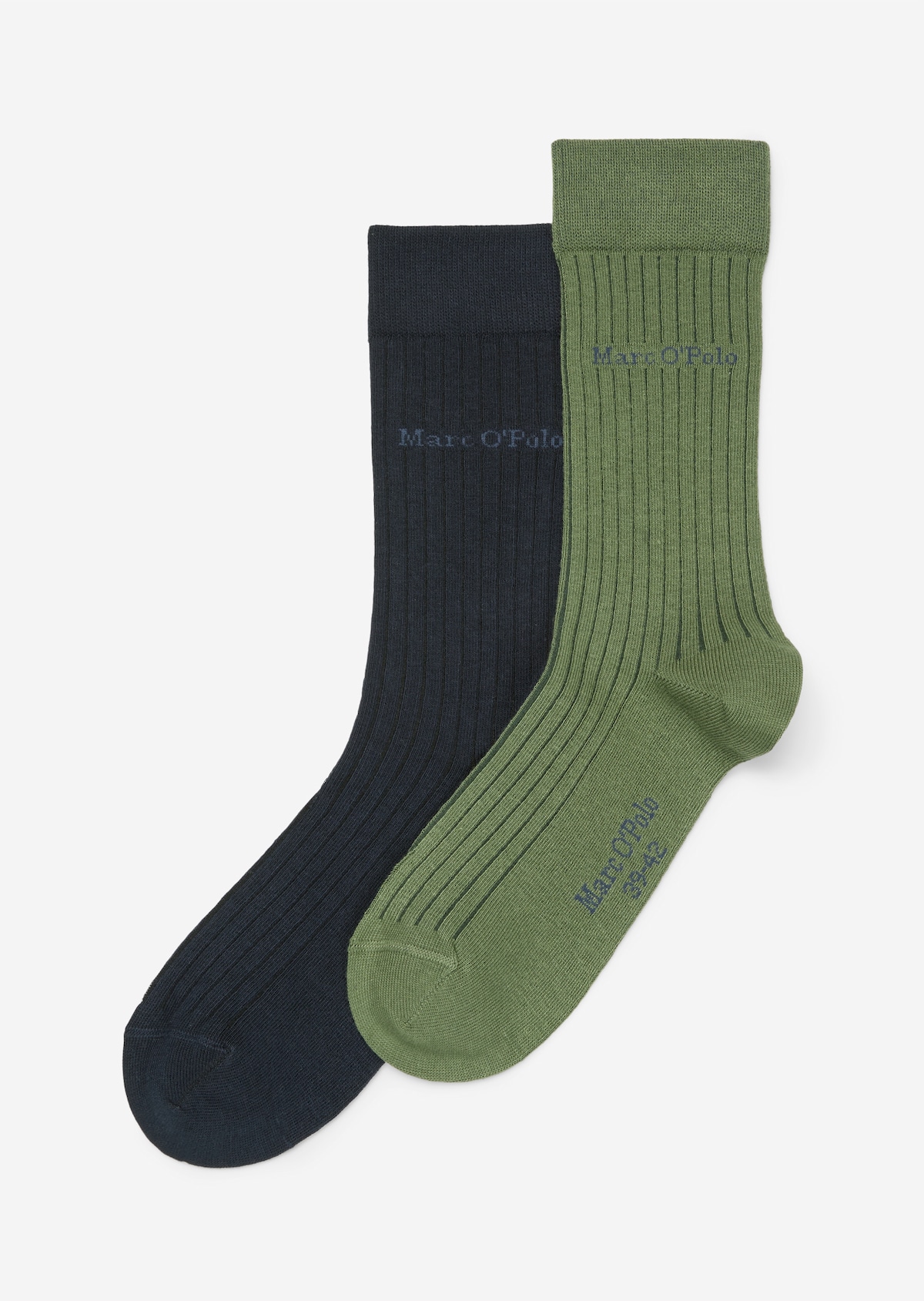 Ribbed socks In pack of 2 - green | Socks | MARC O\'POLO