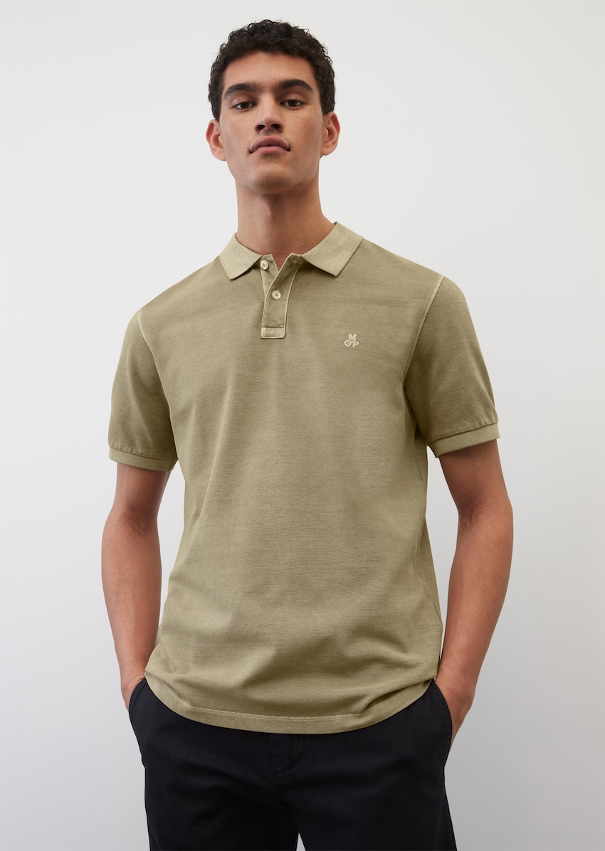 Short sleeve piqué polo shirt in a regular fit made of organic cotton - brown | Polos MARC O'POLO
