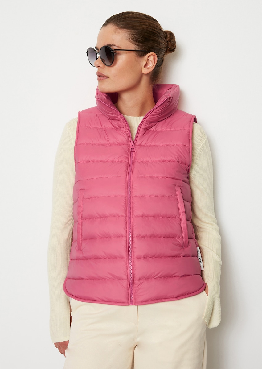 Leichte Steppweste fitted aus recycelten - MARC Jacken Materialien O\'POLO | rosa 