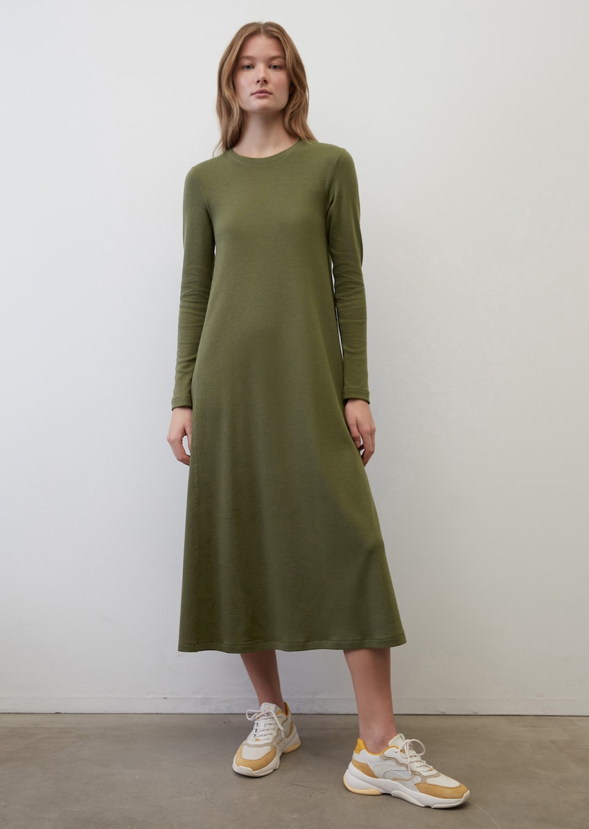 Waffle-Jersey-Kleid aus LENZING™ ECOVERO™ - grün | Jerseykleider | MARC  O'POLO