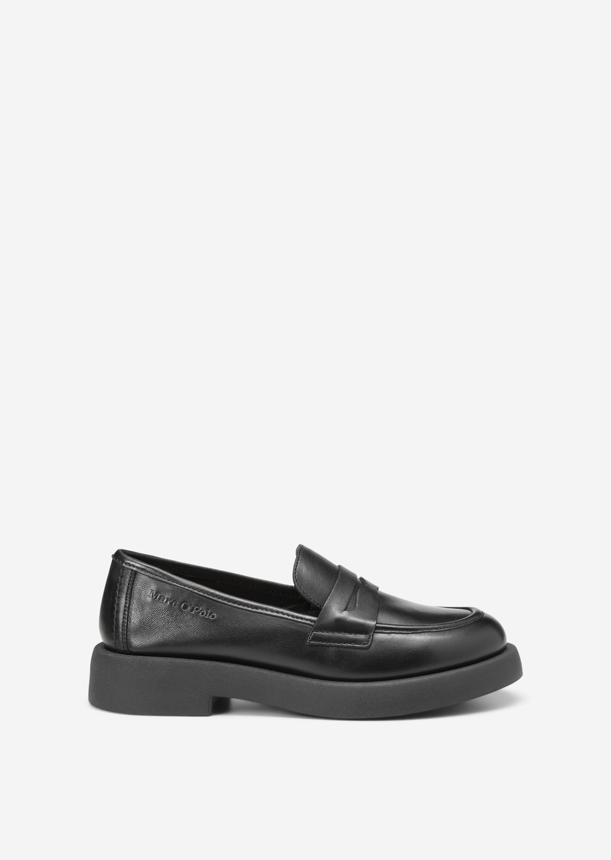Penny loafers made from soft calfskin - black | Loafers | MARC O’POLO